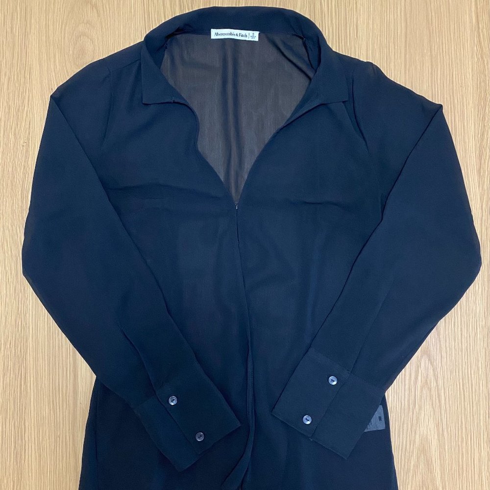 Abercrombie Women's Long-Sleeve Sheer Shirt, Size S